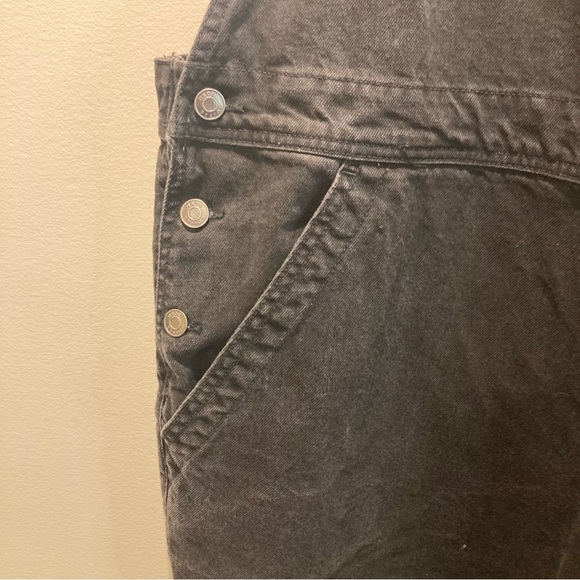 ASOS Sz 20 Adjustable Straps Several Pockets Denim  Overalls in Black - Picture 5 of 15